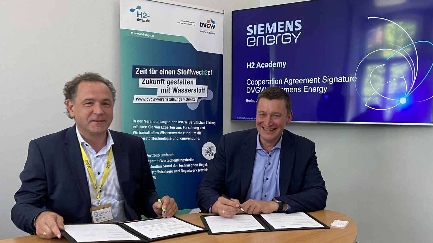 Kooperationsunterzeichnung zwischen DVGW und Siemens Energy