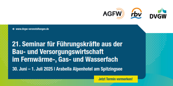 Das 21. Seminar für Führungskräfte der Bau- und Versorgungswirtschaft findet vom 30. Juni bis 1. Juli 2025 am Spitzingsee statt.